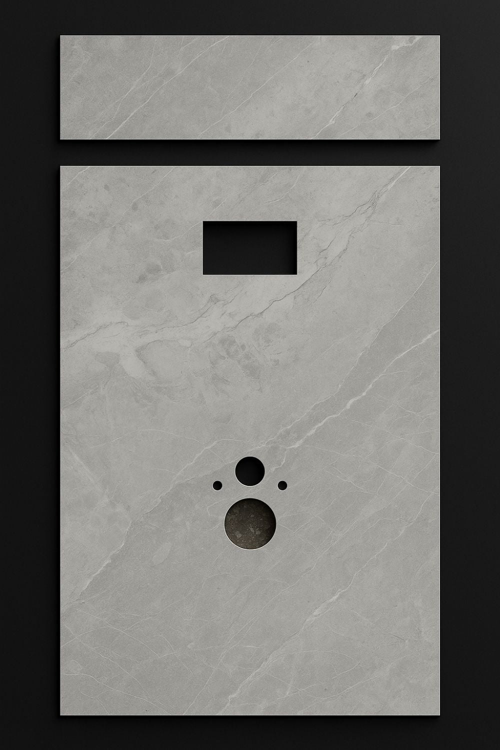 Lussaro Toiletpaneel Silver Grey Marble – Luxe Grijze Marmerlook