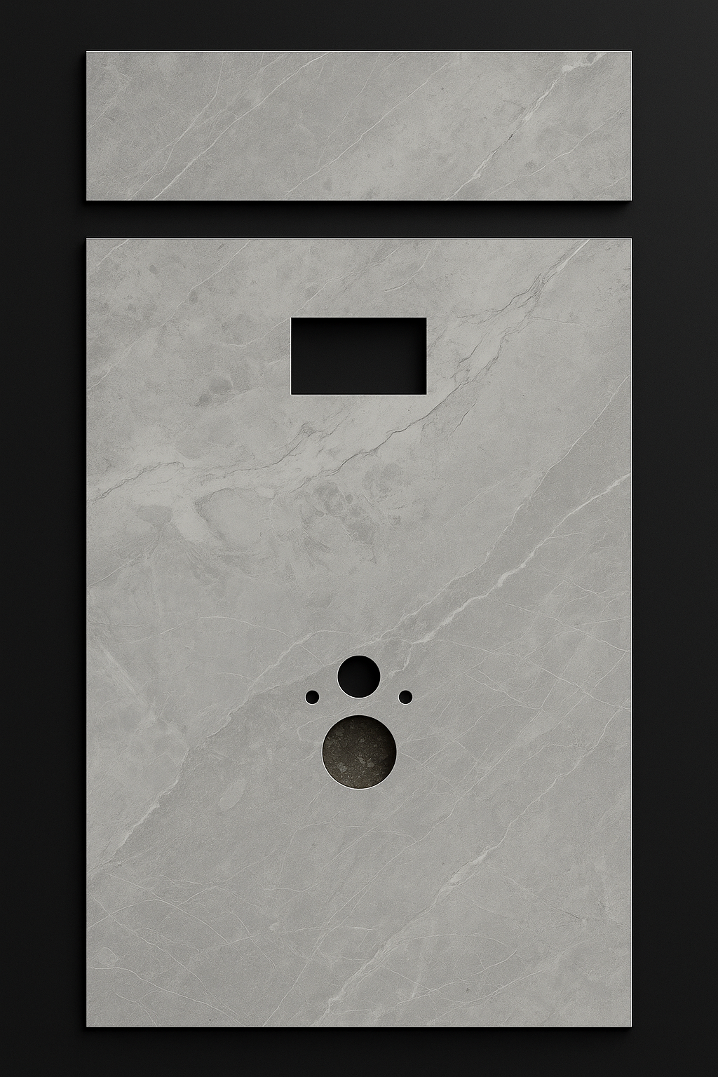 Lussaro Toiletpaneel Silver Grey Marble – Luxe Grijze Marmerlook