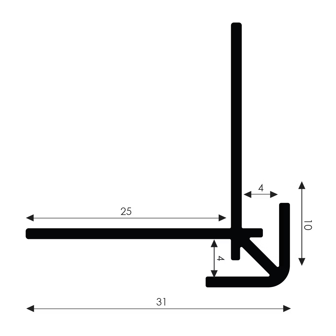 Aluminium Buitenhoekprofiel