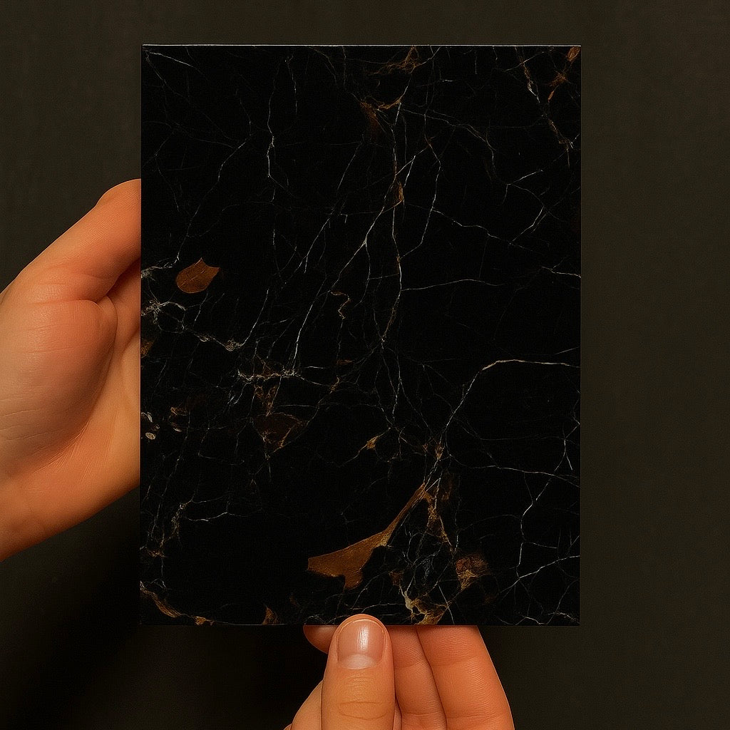 Proefstuk - Black & Gold Marble