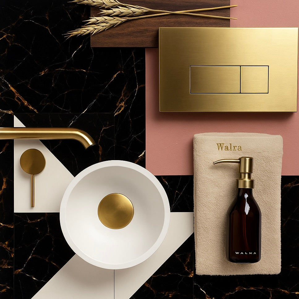 Proefstuk - Black & Gold Marble